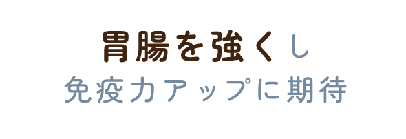 胃腸を強くし免疫力アップに期待